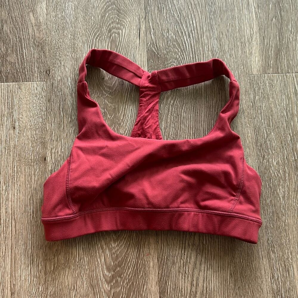 Southern Athletica Y-Not Sports Bra Red Dahlia Small Workout‎ Medium Impact